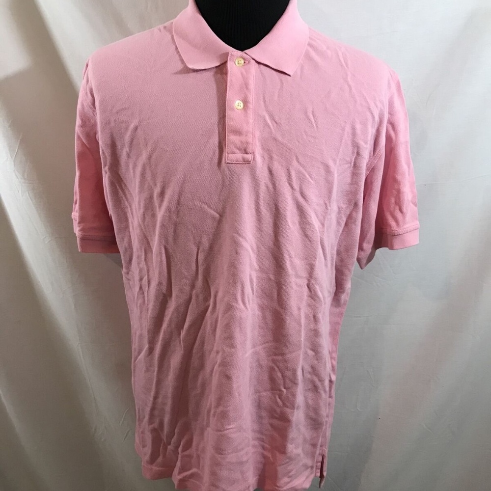 Cherokee pink short sleeve polo - mens medium, chest 24".